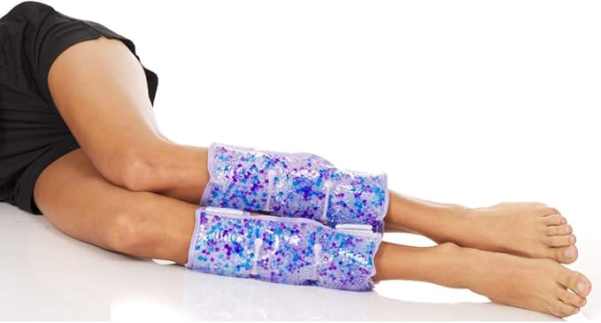 Hot Cold Shin and Calf Ice Packs by FOMI Care | 2 Pack | Leg Wrap for Swelling, Bruises, Sprains Pain Relief | Flexible Compress for Runners, Dancers, Yoga | Fabric Backing | Freezable, Microwavable