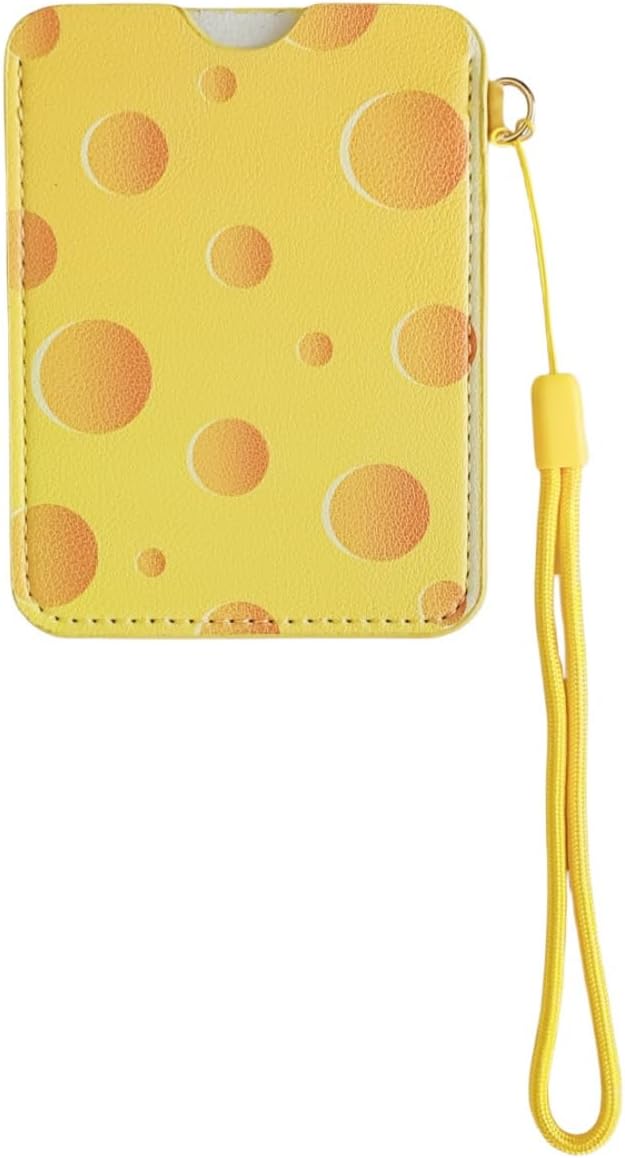 Birth Control Pill Case Holder Credit Card Sleeve Slim Wallet PU (Yellow)