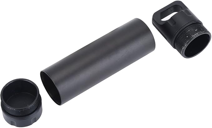 Milltrip Aluminum Alloy Container, Metal Holder Bottle Outdoor Single Chamber Storage Box Mini Container (Black)