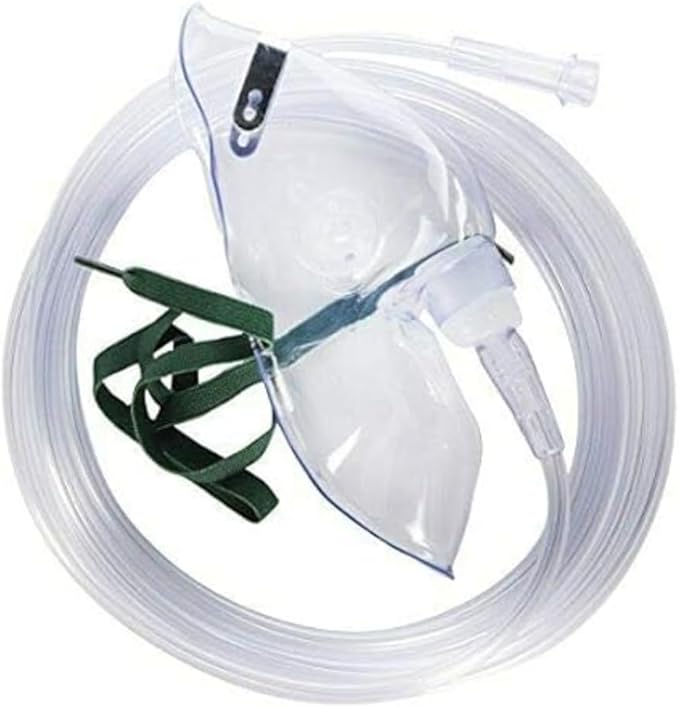 3 x Oxygen Masks Medium Concentration Adult with 7' Tube Tubing