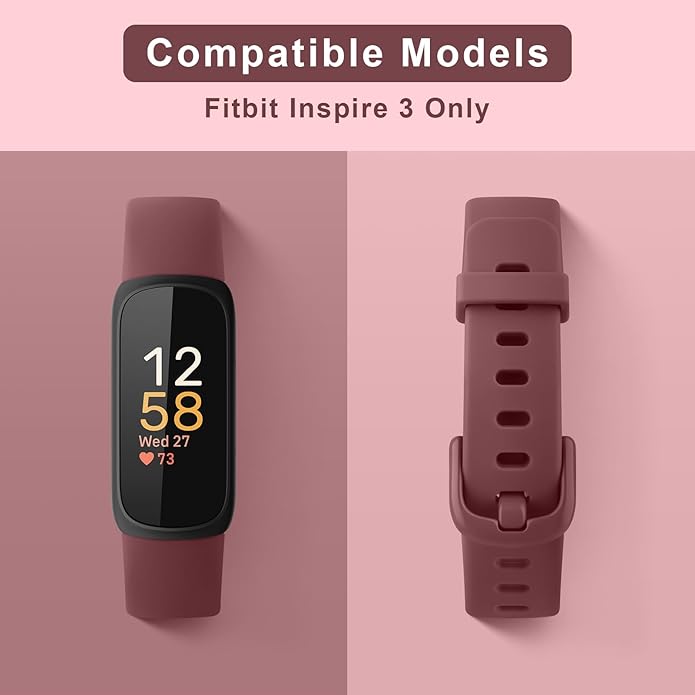 AK Band Compatible with Fitbit Inspire 3 Bands for Women Men, Adjustable Replacement Sport Wristbands Straps for Fitbit Inspire 3 Fitness Tracker