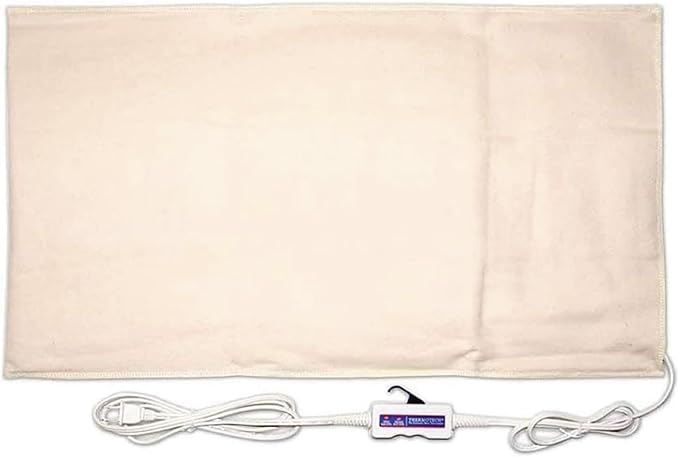 Professional Grade Heating pad with Automatic Moist Heat by Thermotech - High-Heat Heating pad for Deep Penetrating Heat - Medium Size Analogue (14" x 17") - with Manual Clicker Controller
