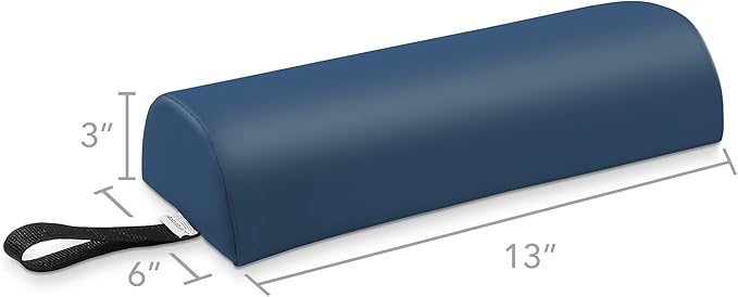 Saloniture Half Round Neck Massage Table Bolster Pillow Pad - 13 x 6 x 3 Inch - Blue