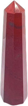 WholesaleGemShop 3 Inch Gemstones Obelisk Tower Jumbo Facet Aura Rock Crystal Natural Polished Earth Wand Spirit