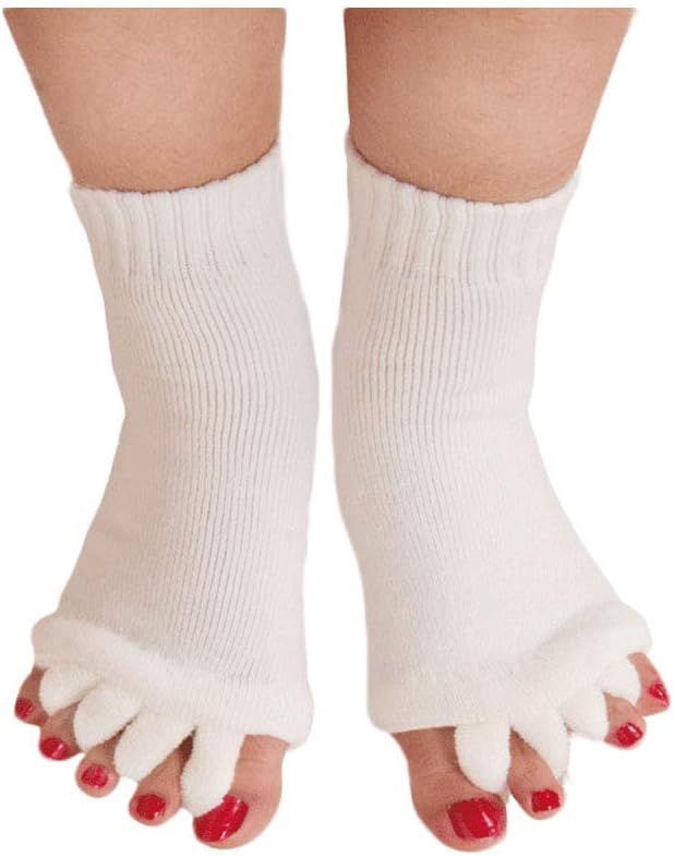 Toe Separator Yoga Gym Sports Massage Foot Alignment Socks 2 Pairs