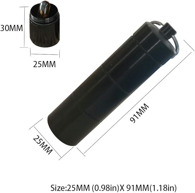 FAYALA Pill Disperser Waterproof 3 Days Pill Holder Travel Pill Container Portable Medicine Keychain Daily Airtight Pill Organizer（Black） (3 compartments)