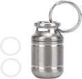 Pill Cases, Portable Alloy Medicine Holder Heat Resistant Waterproof Warehouse Mini Pill Storage Bottle(Small) Pill Container Pill Holder Keychain Small