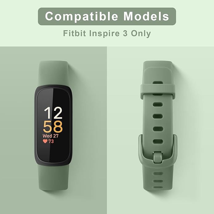AK Band Compatible with Fitbit Inspire 3 Bands for Women Men, Adjustable Replacement Sport Wristbands Straps for Fitbit Inspire 3 Fitness Tracker
