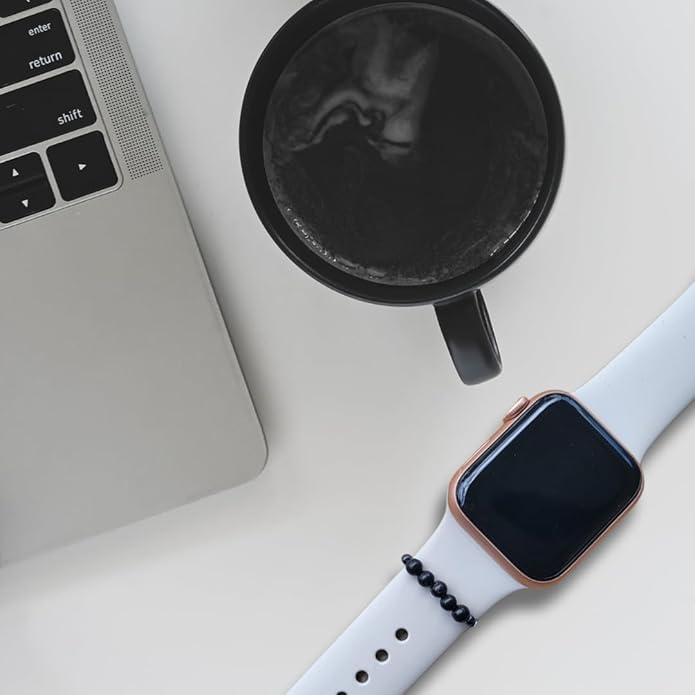 Shungite Smart Watch Band Bling Decor Charm | Compatible with Apple iWatch Galaxy Oculus | 38mm 40mm 41mm 42mm 44mm 45mm 49mm | Smartwatch Protection
