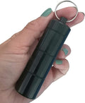 FAYALA Pill Disperser Waterproof 3 Days Pill Holder Travel Pill Container Portable Medicine Keychain Daily Airtight Pill Organizer（Black） (3 compartments)