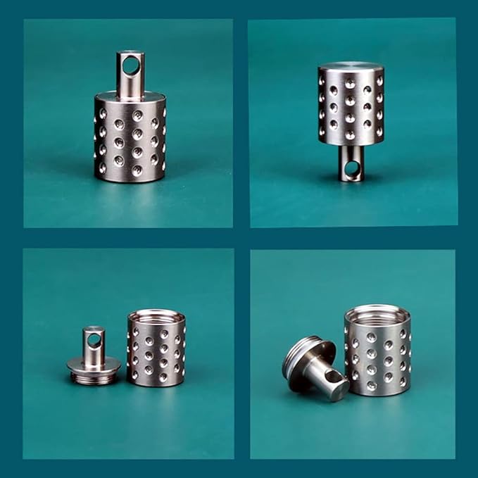 Titanium Pill Container Keychain Waterproof Pill Holder Portable EDC Pill Fob Box Case Organizer for Daily Outdoor Camping Travel (1 Compartment)