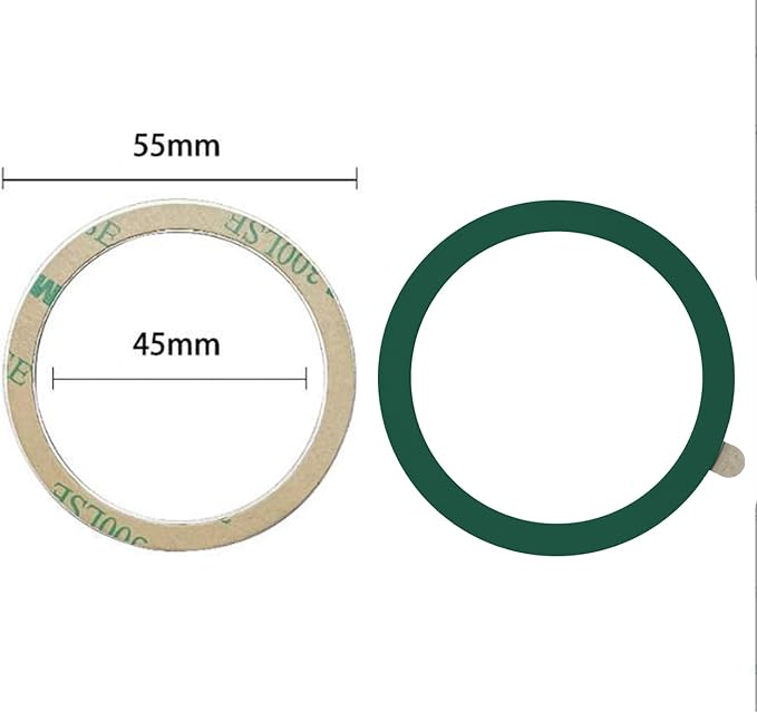 TENOC Universal Metal Ring Sticker for Magnetic Charger Compatible with iPhone/Samsung/Android All Cellphones, Magnetic Mount/Phone Holder Conversion Accessories, 3Pcs, Green