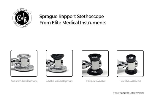 EMI Professional Deluxe Aneroid Sphygmomanometer and Sprague Rappaport Stethoscope Set Kit #330 (Pink)