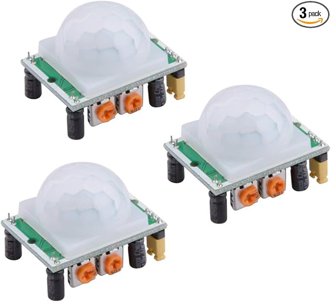 3 Pieces of HC-SR501 PIR Infrared Sensor Human Infrared Motion Module for Arduino and Raspberry Pi