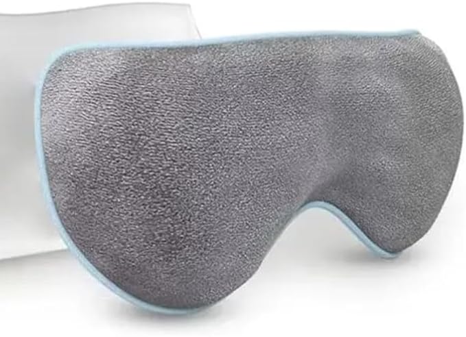 Heated Eye Compress for Dry Eyes – Reusable Microwaveable Moist Heat & Cold Compress with Hydrogel Beads – Soft Comfortable Warm Therapy for Puffy Eyes, Styes, Migraines – Sleep Mask with Pouch
