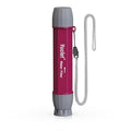 YWF01 Personal Filter Straw for Drinking Survival, Portable Water Purifier Filtration System Survival Gear and Supplies for Camping, Hiking, Travel, and Emergency Preparedness (Plum Red, Pack of 1)