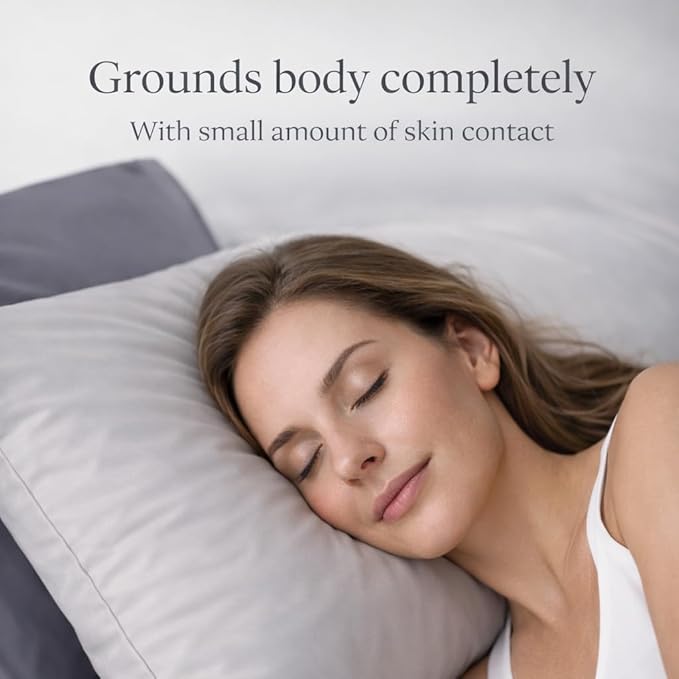 GroundLuxe Organic Grounding Pillowcase in Gray - King Size