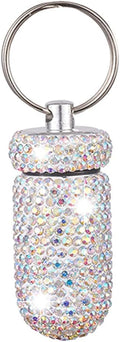 Pill Case, Mini Size Waterproof Aluminum Keychain Pill Holder, 1 Compartment