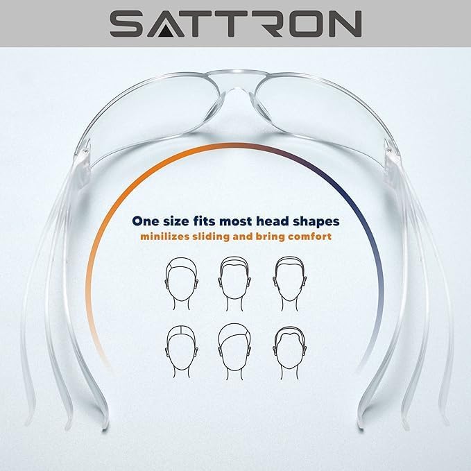3 Pack Clear Safety Glasses, ANSI Z87.1 Eye Protection for Women Men, Scratch & Impact Resistant Protective Eyewear