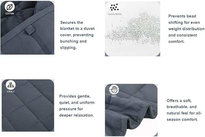 Weighted Blanket 25lbs 78"x85" King Size for Adults & Couples, Heavy Blanket with Premium Glass Beads, Soft Microfiber Material & Breathable for All-Season Comfort (78" x 85" 25 lbs)