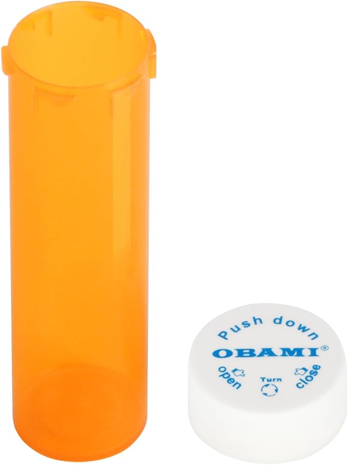 Plastic Medicine Pill Bottles with Child Resistant Caps - Push Down and Turn - Prescription Vial, Medicine Container, Pill Cases Dispenser Organizers (12pcs, 60 Dram)