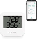 Smart Temperature Humidity Sensor Works w/Alexa IFTTT, 1/4 Mile Super Long Range Wireless Digital Hygrometer Indoor Thermometer Humidity Meter Temperature Humidity Monitor Sensor -YoLink Hub Required
