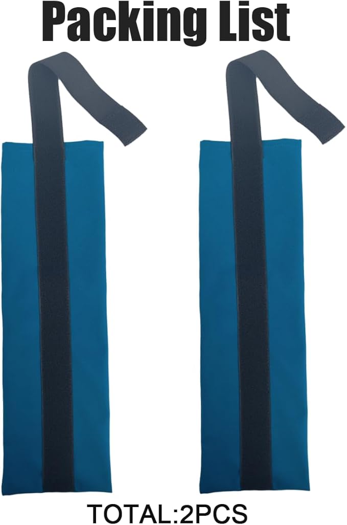 2PCS 5"x17" Ice Pack Sleeve - Reusable and Multi-use Ice Pack Bag for Cold Compress for Inflammation, Pain Relief of Shoulder, Thighs, Back with Adjustable Strap