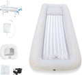 Bedside Shower Bath Kit,Inflatable Bed Bath,Medical grade PVC Bedside Shower Bathtub Kit,Bed Baths for the Disabled,Suitable for Disabled People, Elderly Pregnant Women, Etc（single layer）