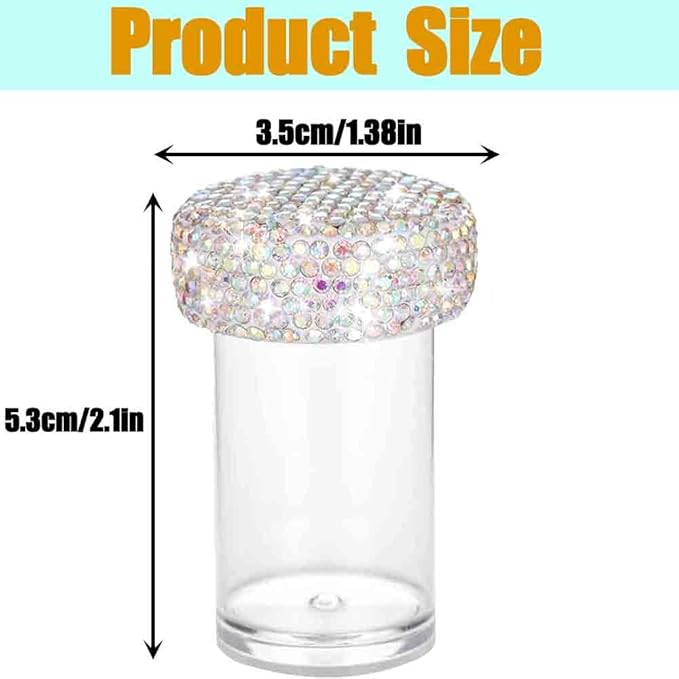 Bling Diamond Portable Waterproof Pill Case Medicine Dispenser Bottle Storage for Outdoor Camping Travel (Colorful)