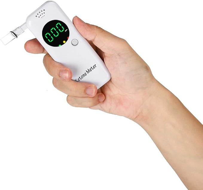 Portable Ketosis Meter - High Accuracy Breath Ketosis Tester, Pain-Free Ketone Analyzer with 10 Washable Mouthpieces | Achieve Keto Goals