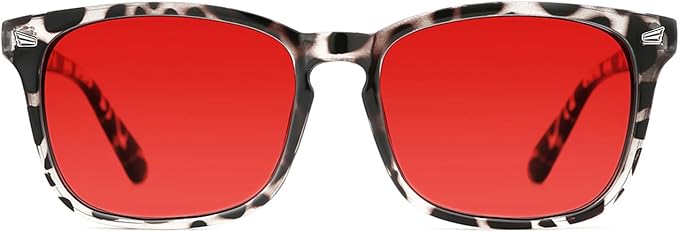 TIJN Blue Light Blocking Glasses for Women Men Clear Frame Square Nerd Eyeglasses Anti Blue Ray Computer Screen Glasses