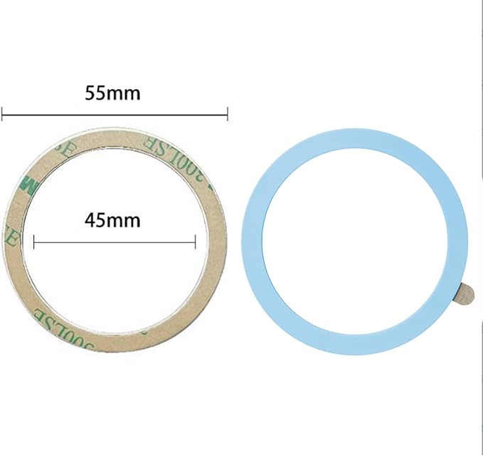 TENOC Universal Metal Ring Sticker for Magnetic Charger Compatible with iPhone/Samsung/Android All Cellphones, Magnetic Mount/Phone Holder Conversion Accessories, 3Pcs, Blue