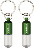 munkees Portable Pill Case Small Waterproof Capsules EDC Keychain, Travel Pill Bottle for Camping, Hiking, Backpacking, Compact Valuables Container for Outdoors 2-Pack