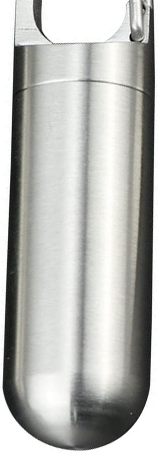 Stainless Steel Pill Container, Sealing Waterproof Portable Keychain Pill Holder Keychain Pill Holder for Outdoor Travel Purse