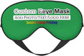 Personalized Eye Mask Add Picture Text Image Logo Custom Travel Sleeping Masks for Home Office Customized Sleep Mask for Men Women Blocks Light Adjustable Strap Irish Green