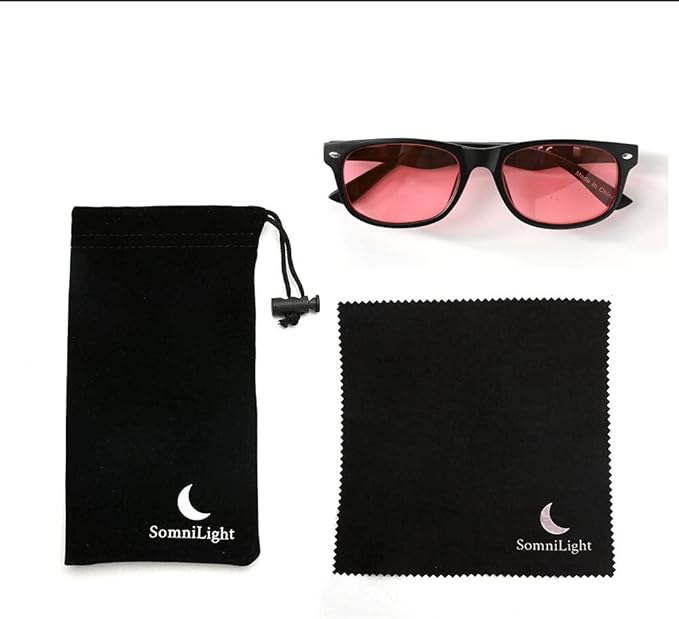 SomniLight FL-41 Light Sensitivity Glasses for Florescent Light Sensitivity, Photophobia, and Migraines (Wayfarer Style)