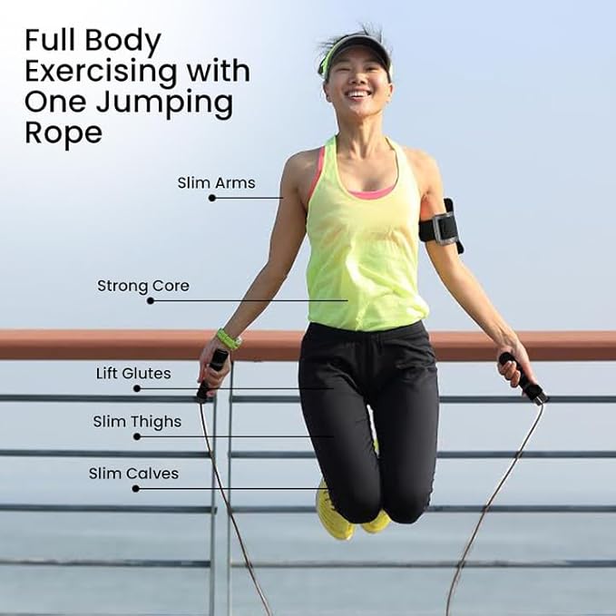 Limm Adjustable Jump Rope for Workout - All-Purpose Exercise Jump Rope Kids & Adults Love with Tangle-Free, Comfortable Foam Handles - Best Slimming, Cardio & Endurance Training