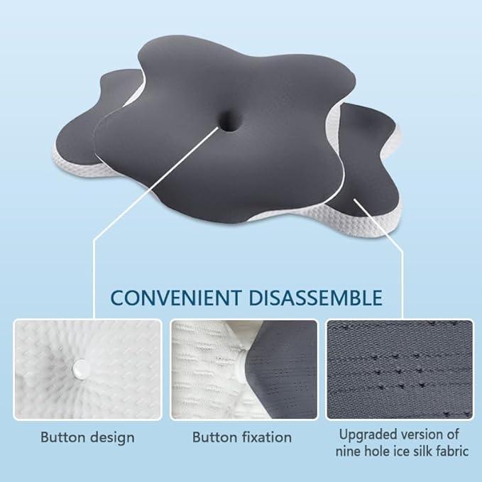 Ergo Pillow for Sleep Apnea, Neck Pain, and Snoring Relief | Cervical Neck Pillow for Side Sleepers | Orthopedic Memory Foam with Ergonomic Support