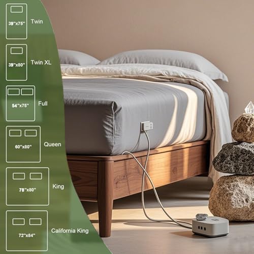 Grounding Sheets, 20% Pure Silver Fiber + 80% Organic Cotton, Grounded Sheet Earth Connected Bedding Fitted Earth Sheets with Grounding Cord