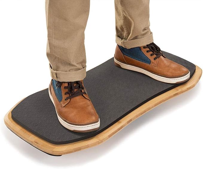 UPLIFTDESK Bamboo Motion-X Balance Board - 27” Ergonomic Wobble Board for Standing Desks, Anti-Fatigue Support for Core Engagement & Stability