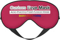 Personalized Eye Mask Add Picture Text Image Logo Custom Travel Sleeping Masks for Home Office Customized Sleep Mask for Men Women Blocks Light Adjustable Strap Fuchsia