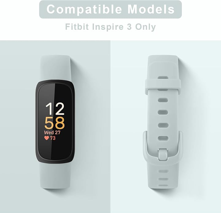 AK Band Compatible with Fitbit Inspire 3 Bands for Women Men, Adjustable Replacement Sport Wristbands Straps for Fitbit Inspire 3 Fitness Tracker