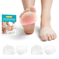 Metatarsal Pads & Toe Separators for Women & Men - Gel Ball of Foot Cushion, 4Pcs Toe Spacers for Pain Relief, Metatarsalgia, Morton’s Neuroma, Long Hours of Standing or Walking