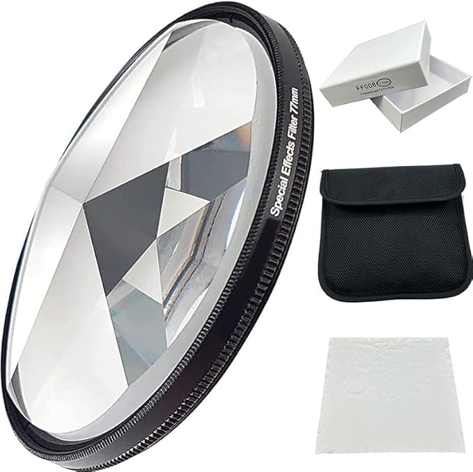 Pentaprism Filter Special Effects 77mm FX Glass Dazzling Film Large Screen Anamorphic DSLR Video Photography Camera Accessories