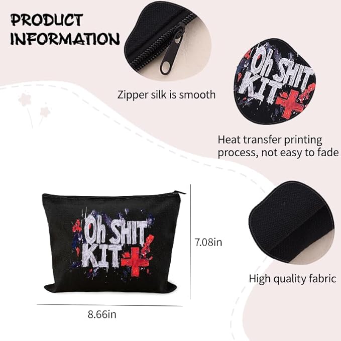 Hangover Recovery Kit Gift Bags Medical Cross Pouch Bachelorette Party Favor Gift Bags Survival Kit Makeup Bag Canvas Pill Pouch Organizer Aid Bag Pouches Pharmacy Funny Medicine Container for Travel