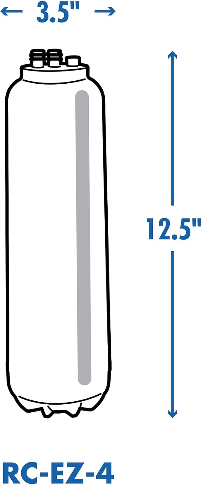 Culligan RC-EZ-4 Premium Water Filtration Replacement Cartridge for Under-Sink, Refrigerator, & RV Systems - EZ Change Water Filter System (500 Gallon Life)