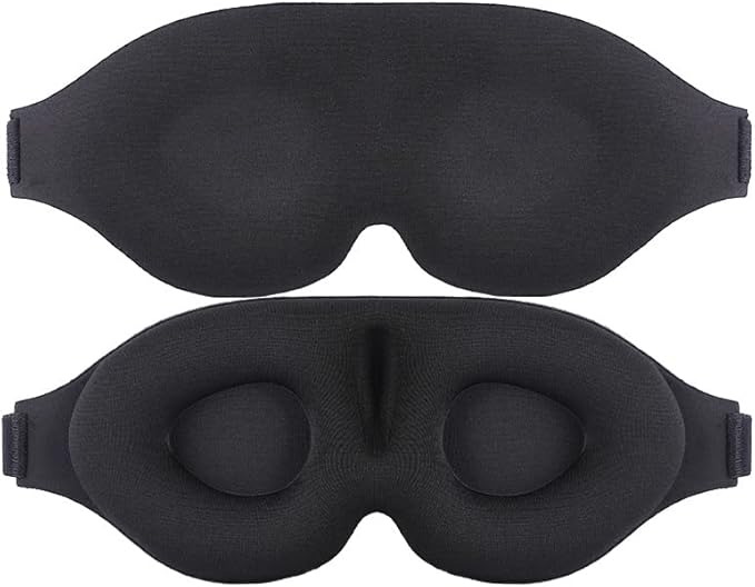 Sleep Mask for Men Women, Upgraded 3D Contoured Cup Eye mask with Adjustable Strap