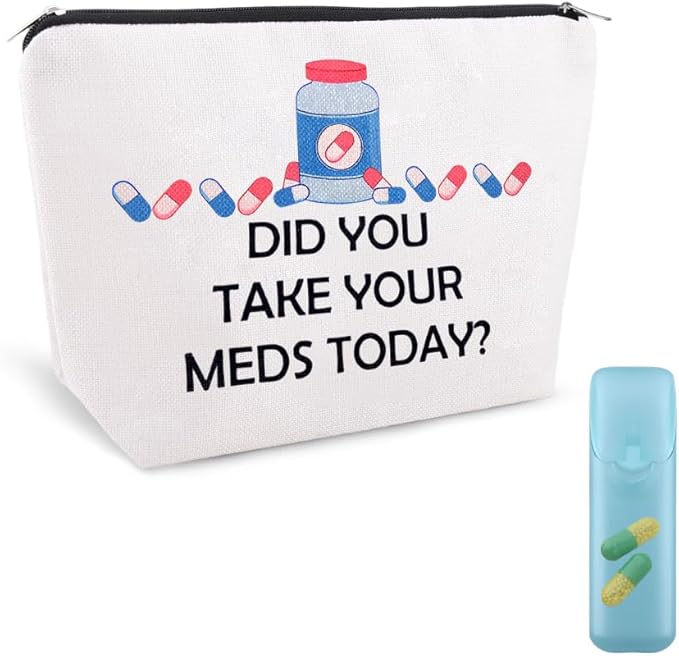 Small Travel Medicine Bag Carrier Cancer Patient Gifts for Women Hospital Gifts for Patients Medication Supplies Bag Pharmacy Physician Gift Bags Medical Doctor Nurse Pharmacist Birthday Present Idea