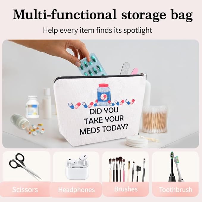 Small Travel Medicine Bag Carrier Cancer Patient Gifts for Women Hospital Gifts for Patients Medication Supplies Bag Pharmacy Physician Gift Bags Medical Doctor Nurse Pharmacist Birthday Present Idea