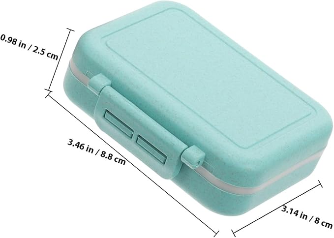 Small Pill Organizer Box 3Pcs Travel Pocket Removable 3 Compartments Portable Daily Mini Pill Case Holder for Purse Fish Oil